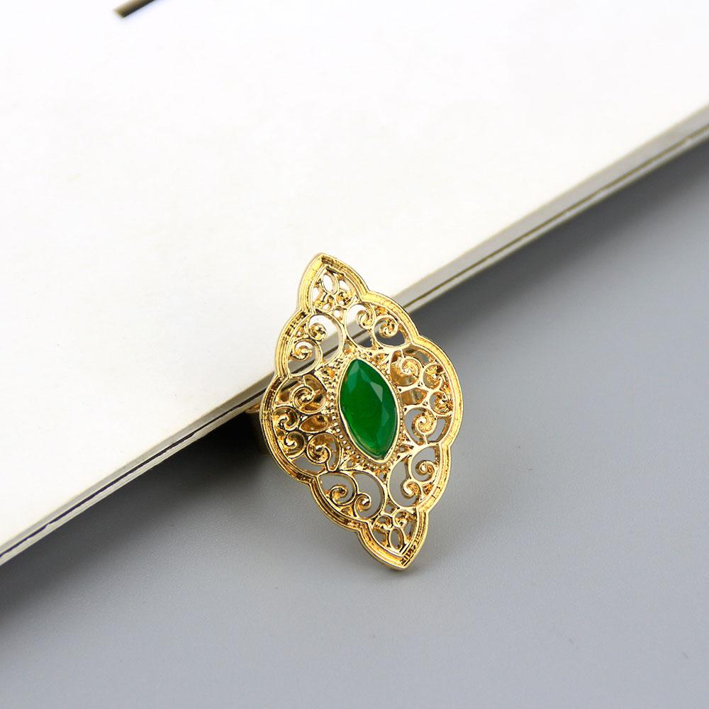 Элегантное золотого цвета кольцо в стиле арабески для женщин, открывающееся кольцо в стиле бохо, свадебные украшения с кристаллами, подарок невесты 2023