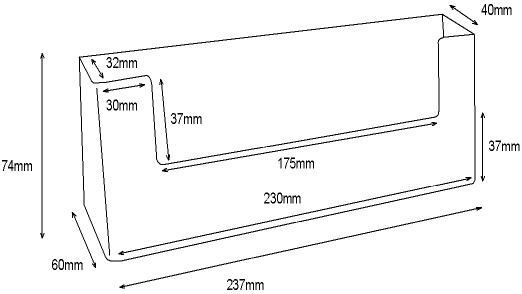 DL desk stand horizontal (210x99mm)