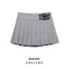 2025 Spring Women's European & American Style Versatile Plaid Pleated Skort