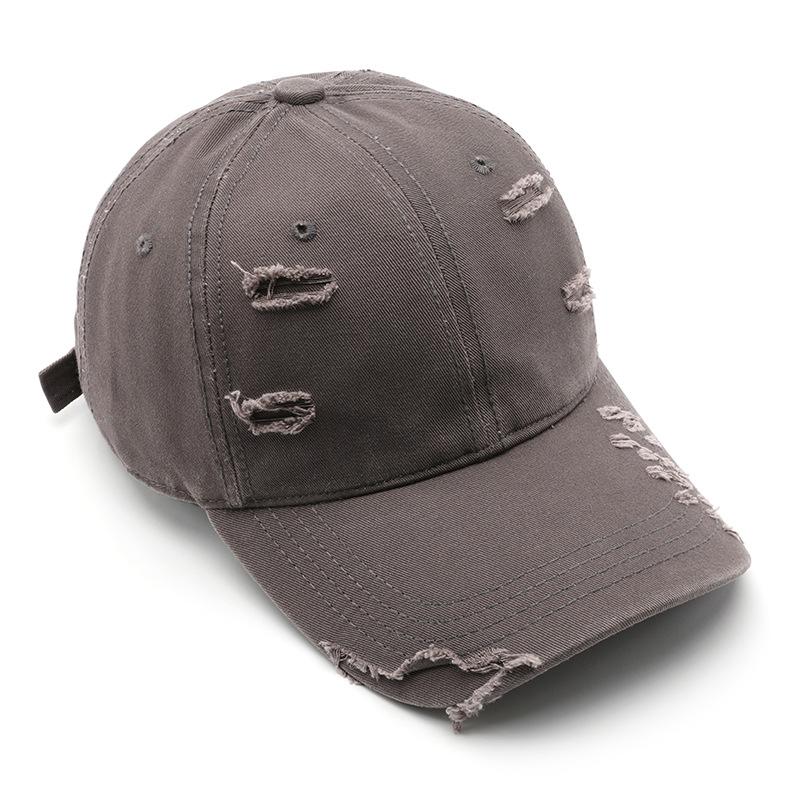 Персонализированная женская весенне-осенняя однотонная легкая washed hole cap мужская спортивная солнцезащитная бейсболка для улицы