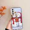 Merry Christmas Snowman Phone Case For Samsung S24 FE Galaxy S22 Ultra S25 Edge S21 S23 FE S20 Plus Cover Shell Coque Clear Sili