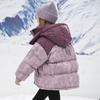 Children's Down Cotton Jacket for Boys and Girls Outdoor Thickened Color Matching Hooded Jacket