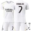 Подростки Дети Взрослые Индивидуальное Имя Футбольные Комплекты 25/26 Реал Мадрид Домашний #7 РОНАЛДО Спортивный Тренировочный Комплект Джерси с Носками