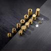 Brass Wooden Mini Board Feet 4Pcs Anti Slip Riser for Jewelry Box Display Tray Small Furniture DIY Craft Use