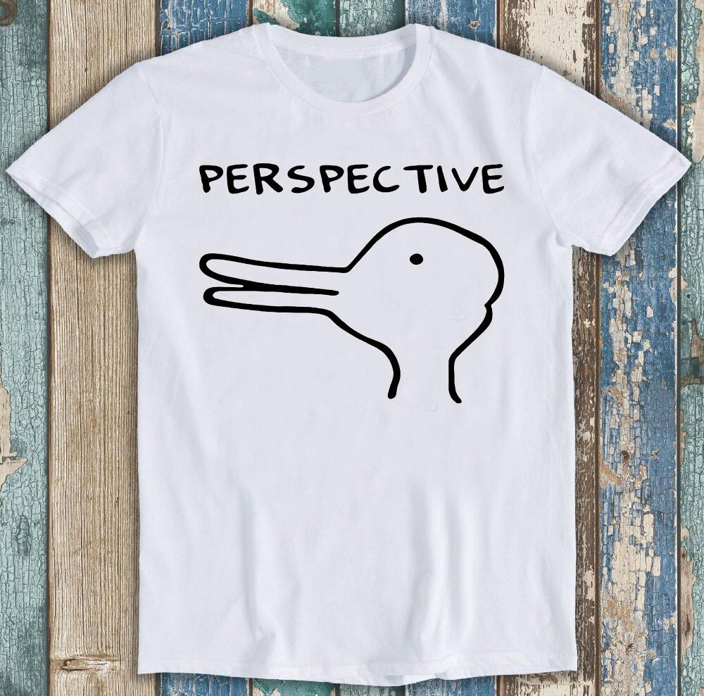 Перспектива Кролик Утка Заяц Смешной Подарок Футболка T Shirt M1316
