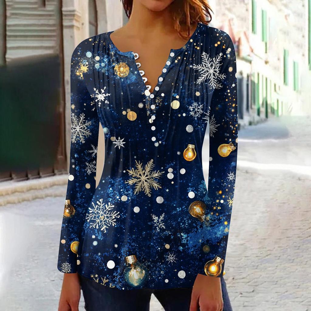 Рубашки с длинным рукавом для женщин, осенняя мода, нарядные повседневные блузки, модные плиссированные туники, топы для леггинсов, Рождество