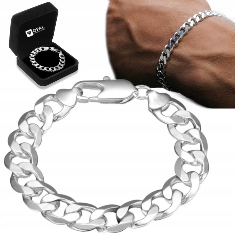 THICK Silver Men' BRACELET 925 SILVER Bracelet 8mm/20cm Armoured