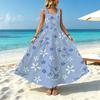 Loose Sleeveless Floral Dress Lightweight Summer Dress for Beach Vacation,Daily Casual,Home Outdoor Wear