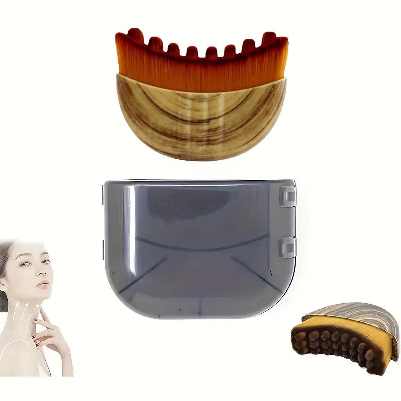 Facial Gua Sha Brush, Lymphatic Massage Tool for Face Eye Neck