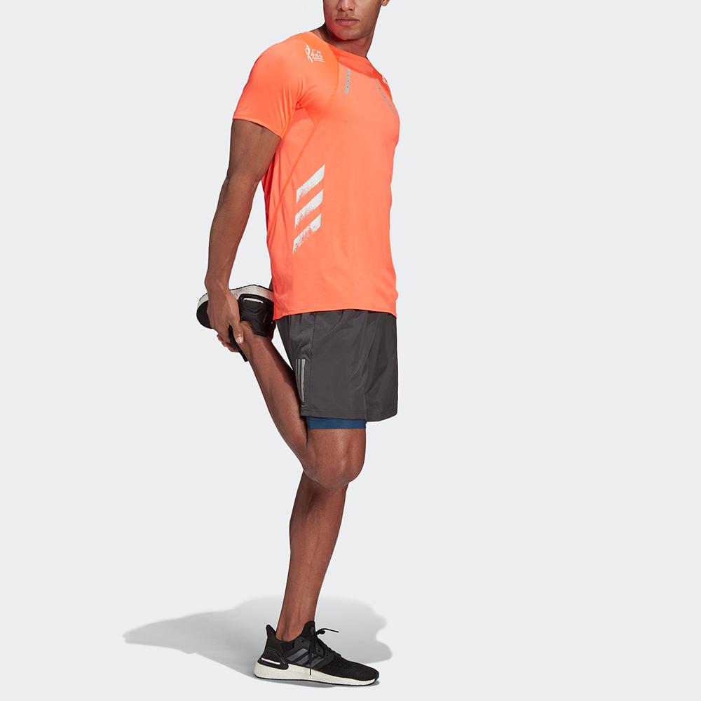 adidas Мужская футболка для бега Флуоресцентно-красная GV1327