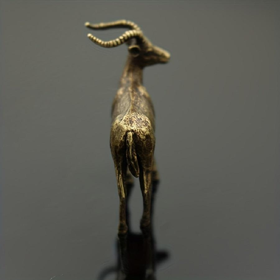 1 item Brass Antelope Tabletop Ornaments Twelve Zodiac Sheep Bronze Sculpture Crafts Cultural Toys Hot Tea Pet Leader Classic Style Copperware