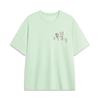 Футболка унисекс с принтом букв из серии Li Ning X Cyril Wade, свободная, с круглым вырезом, коротким рукавом и заниженной линией плеч, бамбуково-зеленая AHST851-3