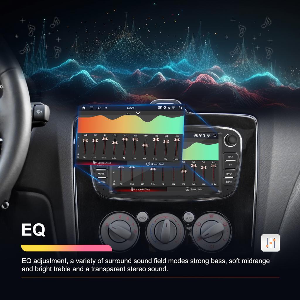 Podofo 2+64 ГБ Беспроводной Carplay AndroidAuto Автомагнитола Автомобильный Видеоплеер GPS Для Ford Focus Mondeo C-MAx S-MAX Galaxy Il Kuga
