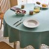 Modern Minimalist Solid Color Round Tablecloth Thickened Multi-color Hanging Ear Tablecloth Options Dust Anti Slip Table Cover