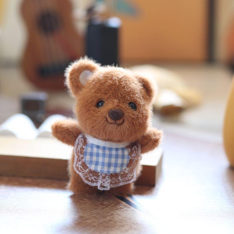 Плюшевый брелок Шарм в форме медведя Коротковорсовый материал Украшение для сумки Коллекционирование