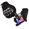 Motorcycle Gloves with Knuckle Protection & Touchscreen Capability - Black