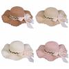 Colorful Weave Hat Wide Brim Women's Sun Hat Fashion Bow Straw Hat  Travel