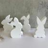 Cute Rabbit Candle Silicone Moulds Gypsum Car Mounted Incense Expanding Gypsum Soap Molds Easter Bunny Aromatherapy Candle Mold