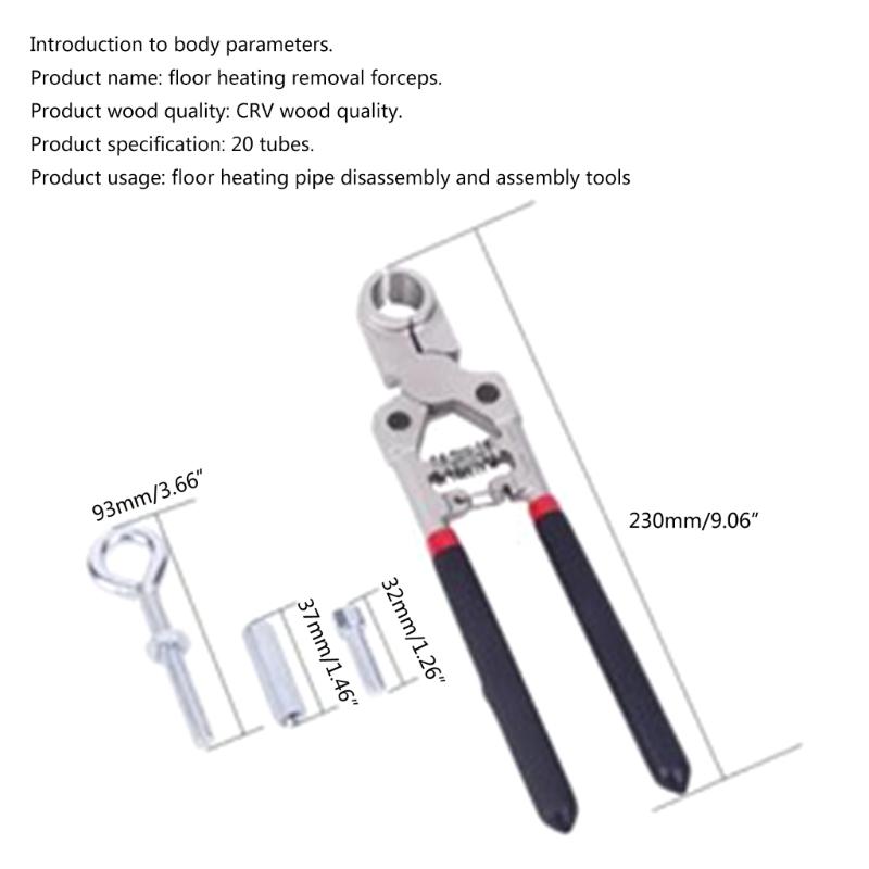Durable Alloy Heat Pipe Disassembly Pliers Floor Heating Forceps Perfect for Professionals and Home Repairers