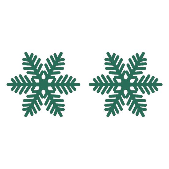 2 шт., рождественские подставки для столовых приборов, прочные многоразовые подставки в форме снежинок для праздничных украшений для обеденного стола