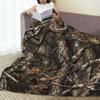 Фланелевый плед Real Tree Forest Camo Камуфляжный узор Теплые плюшевые одеяла Мягкое покрывало для кровати Гостиная Путешествия