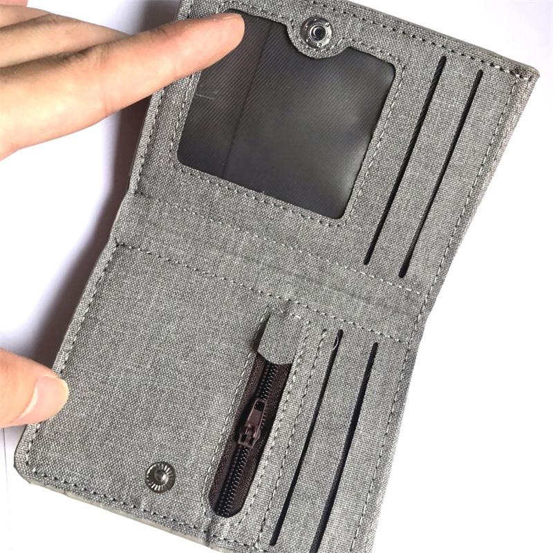 Мужской модный холщовый кошелек, короткий кошелек, чехол для кредитных карт, сумка, держатель для карт, кошелек, сумка для денег, держатель для банков