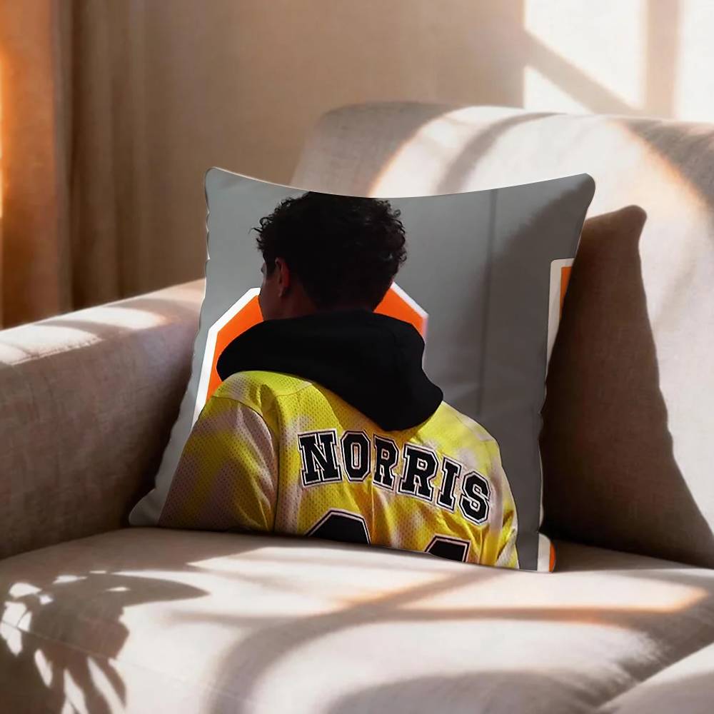 racing regulations LLando Norris Rectangle Pillow Case Pattern Printed Pillowcase For Living Room Sofa Cushion Cover