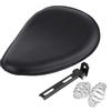 3 Motorcycle Black Leather Solo Seat W Mount Spring Bracket for Chopper Bobber Custom