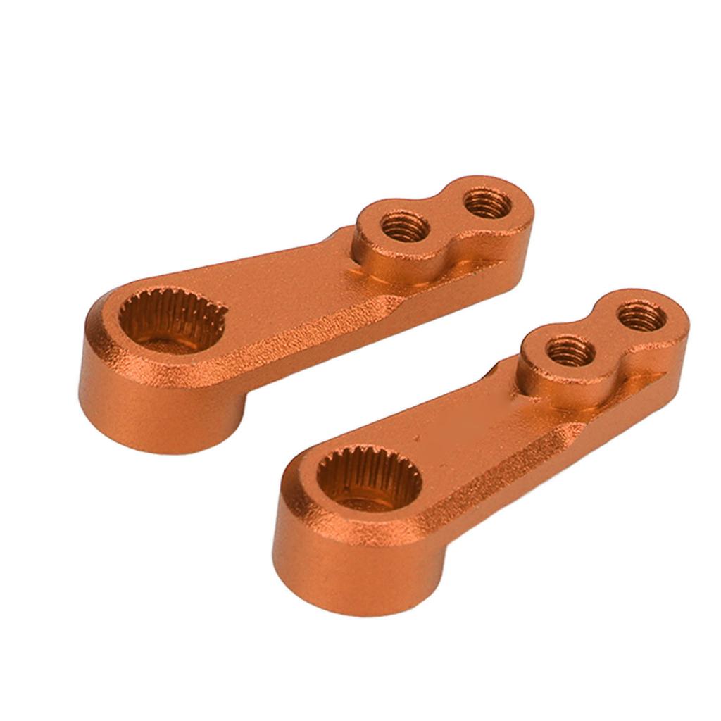 1 Pair RC 25T Metal Servo Arm Aluminium Alloy Servo Steering Arm for 1 8 1 10 Remote Control Car Orange