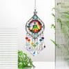 Chakra Sun Catcher Handcrafted Faux Crystal Suncatcher Zen-Inspired Prism Hanging Decoration for Home Window Yoga Practitioners