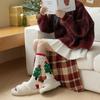 Long Christmas Stocking Coral Fleece Thicken Floor Socks Winter Warm Fluffy Socks  For Women