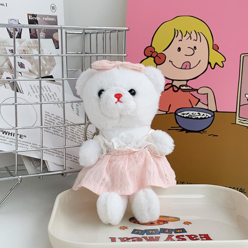 Adorable Plush Rabbit Keychain Soft Pp Cotton Stuffed Animal Cute Hanging Doll