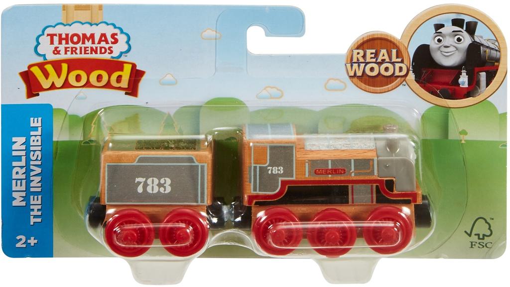 Паровозик Томас из серии деревянных рельс Merlin FHM50