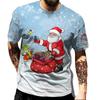 Merry Christmas Santa Claus Graphic T Shirt 3D Christmas Present Printing T-shirts For Men Kids Fashion Clothes Women Funny Tees