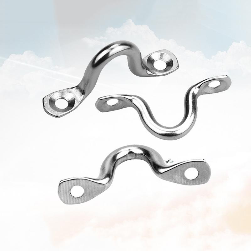 4Pcs Handle 4/5/6Mm 316 Stainless Steel Wire Eye Strap Boat Marine Tie Down Fender Hook Canopy Engines Accessories