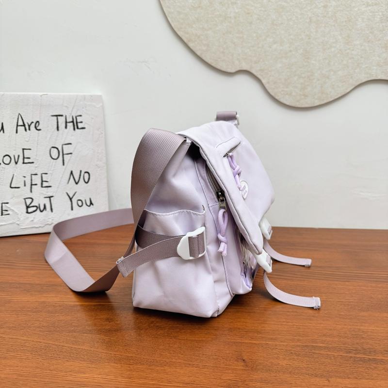 Женская сумка через плечо в студенческом стиле, большая вместительная сумка-мессенджер, контрастная по цвету сумка через плечо