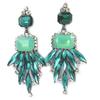 [P0222] - Green 'Sissi' Designer Earrings