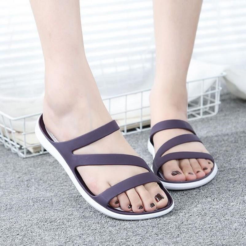 Fashion Slippers Women Comfortable Sandals Summer New Jelly Shoes Women Cute Shoes Peep Toe Outdoor Beach Shoes Woman Flats