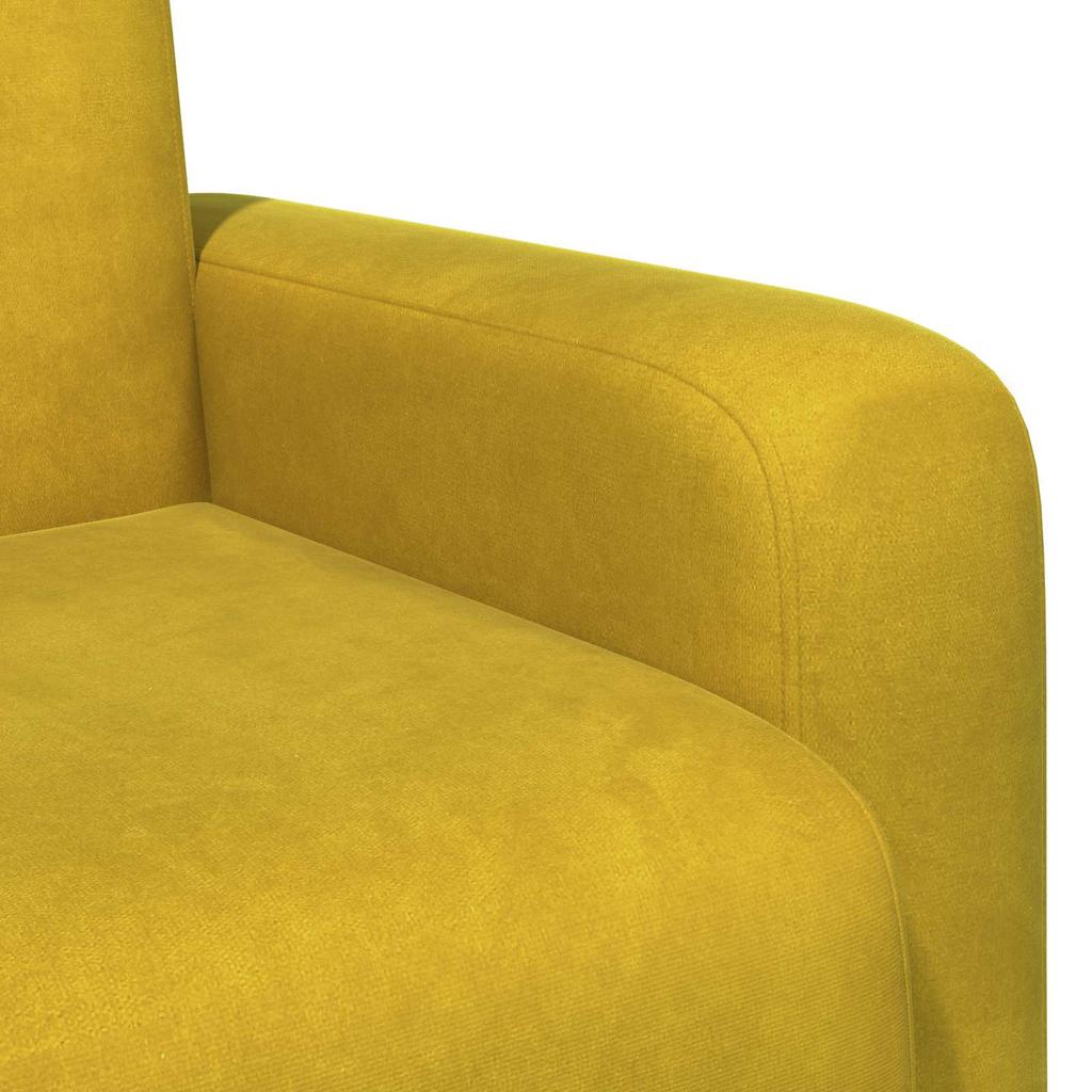 Armchair Yellow Velvet