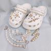 Cave Shoes Shoes DIY Decorations Removable Pearl Chain Camellia Longmen Bead Set Shoe Buckle Accessories