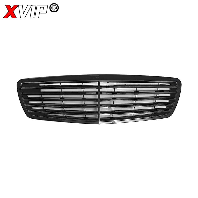 XVIP глянцевая черная решетка радиатора переднего бампера AMG Style для Mercedes Benz E W211 E320 E350 E500 E550 2003-2006 хромированные решетки GTR Style