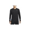 Nike Logo Print Round Neck Long Sleeve T-Shirt Men Tops Black DX0994-010