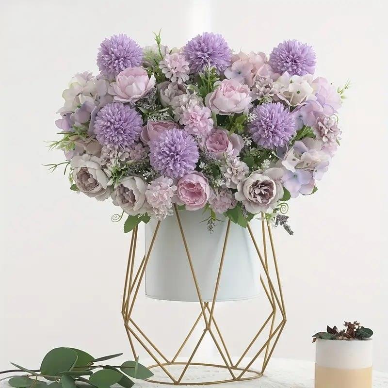 Chrysanthemum Roses Bouquet Artificial Flowers for Vase Composition Purple