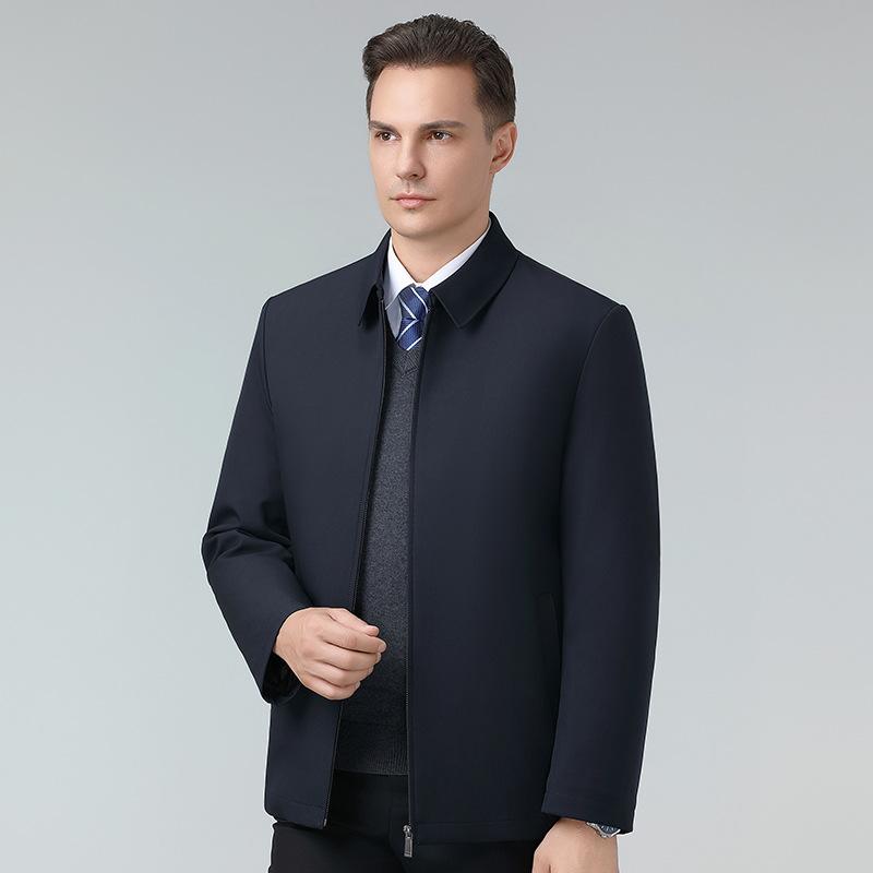 Куртка со съемной норковой подкладкой, мужская зимняя куртка для папы среднего возраста с утолщенными лацканами