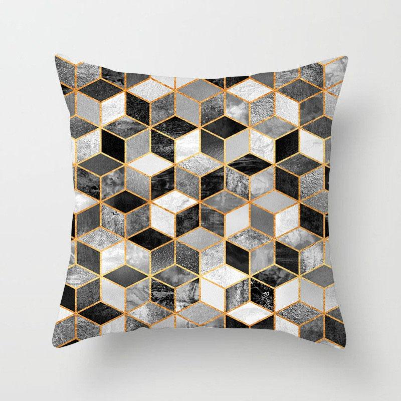 Marble Pattern Decorative Pillowcase Living Room Bedroom Square Cushion Pillowcase