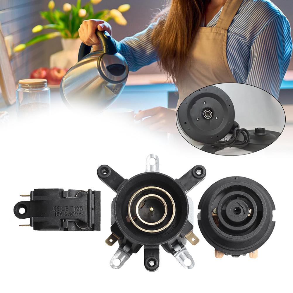 Replacement Electric Kettle Base Components Including Thermostat Switch and Connector for Temperature Monitoring