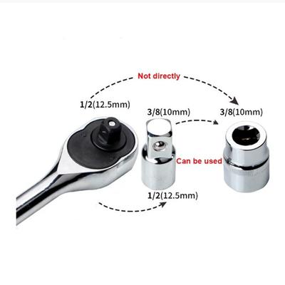1/4" 3/8" 1/2" Адаптер для гаечного ключа с храповым механизмом Адаптер для втулки из хром-ванадиевой стали Переходник для головки привода Переходник для соединения гаечного ключа и втулки