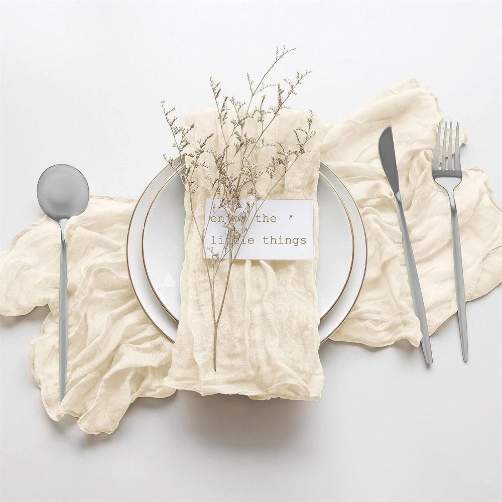 Многоразовые хлопчатобумажные салфетки, мягкие салфетки для вечеринок, марлевые салфетки для свадьбы