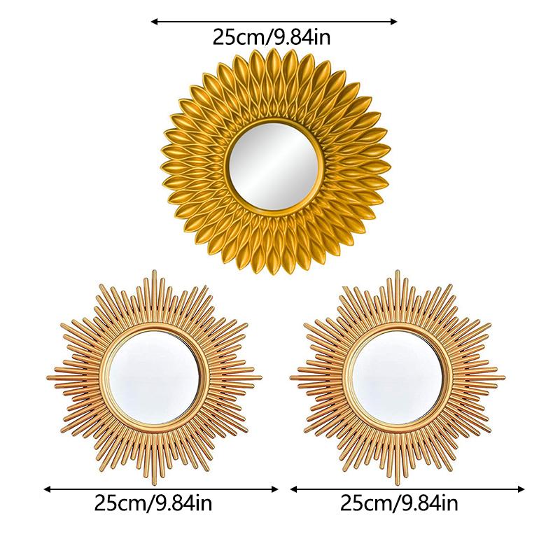 Настенный декор, круглые настенные зеркала, подвесное зеркало, золотое подвесное зеркало, фон для гостиной