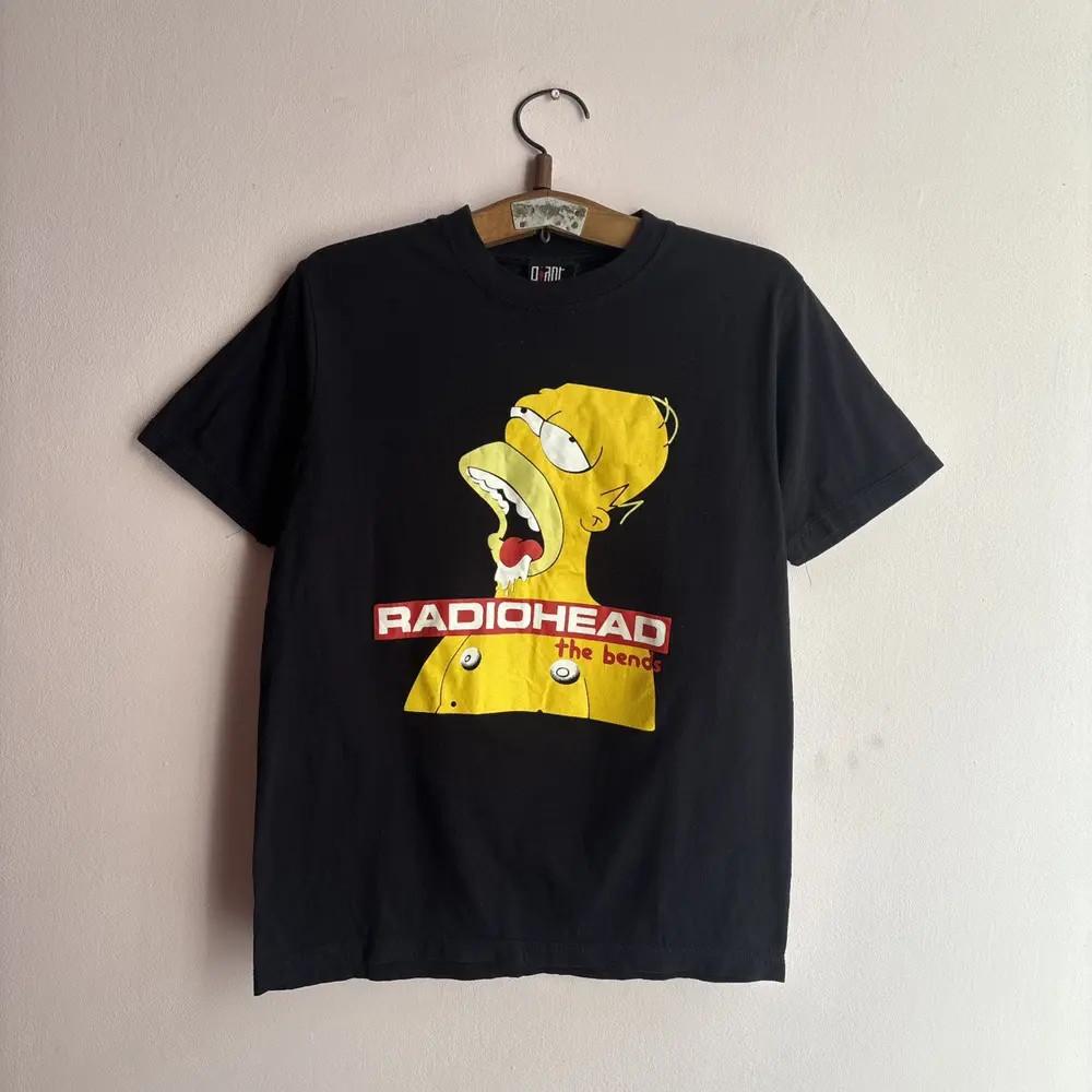 Vintage 90s Radiohead The Bends Simpson T-Shirt Rare Indie Rock Tee S-5XL